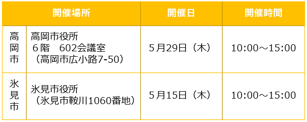 相談会日程表の画像データです。
