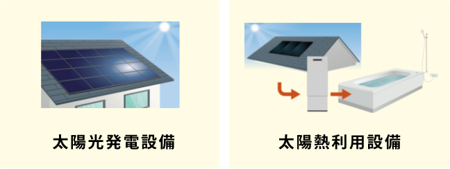 太陽光発電設備　太陽熱利用設備